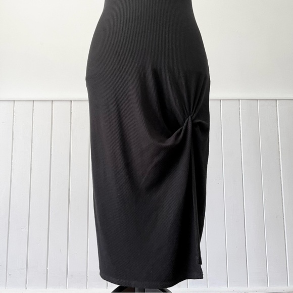 Dynamite Black Sleeveless Ribbed Knit Jersey Dress Size S - Picture 5 of 15